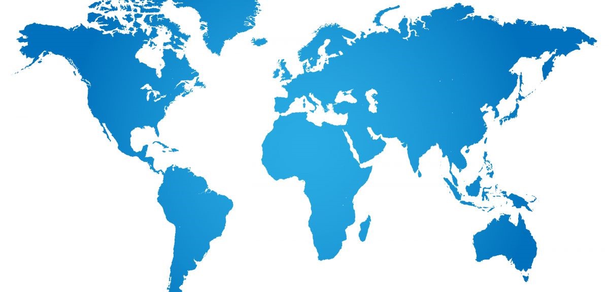 Blue color world map